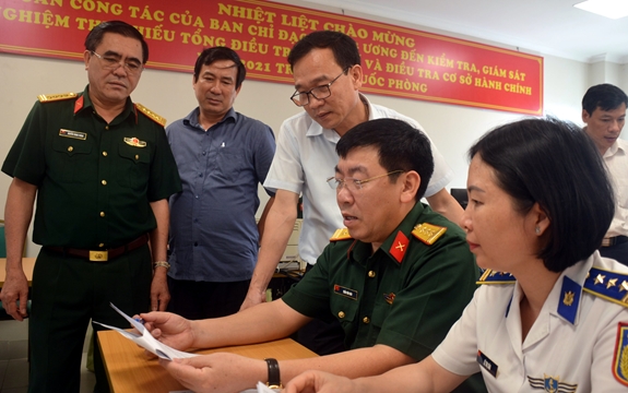 Kiểm tra, giám sát tổng điều tra kinh tế, điều tra cơ sở hành chính tại Bộ Quốc phòng